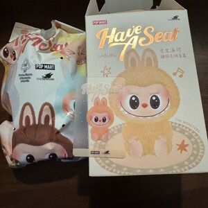 Authentic Pop Mart Labubu Have A Seat Figure Pendant BABA